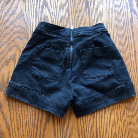 Black Acid Wash High Waist Shorts - Picture 5 of 5